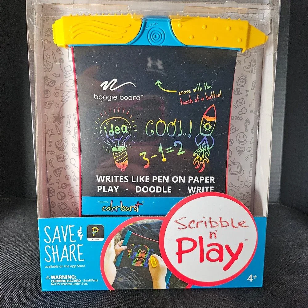 NEW! Boogie Board Scribble & Play Kids Drawing Tablet LCD e Writer Color Burst